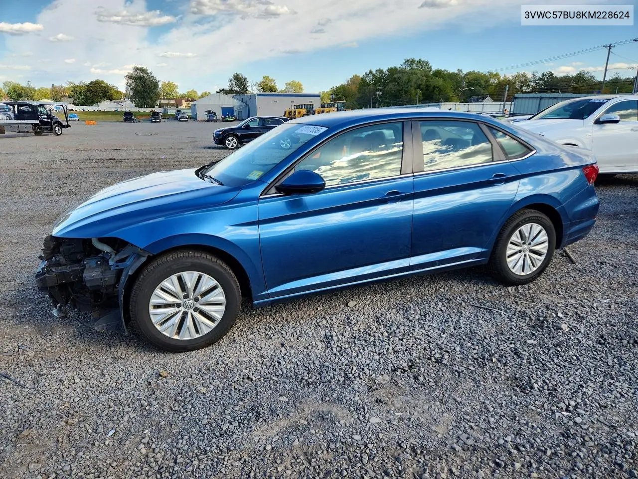 3VWC57BU8KM228624 Volkswagen Jetta 2019 — повреждение Передняя часть, фото до ремонта