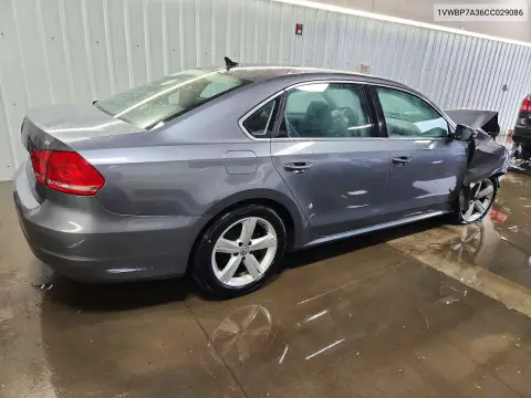 2012 Volkswagen Passat Se VIN 1VWBP7A36CC029086 фото 3