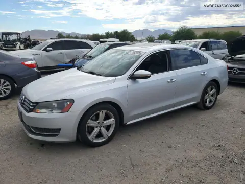 2012 Volkswagen Passat Se VIN 1VWBP7A35CC026552 фото 1