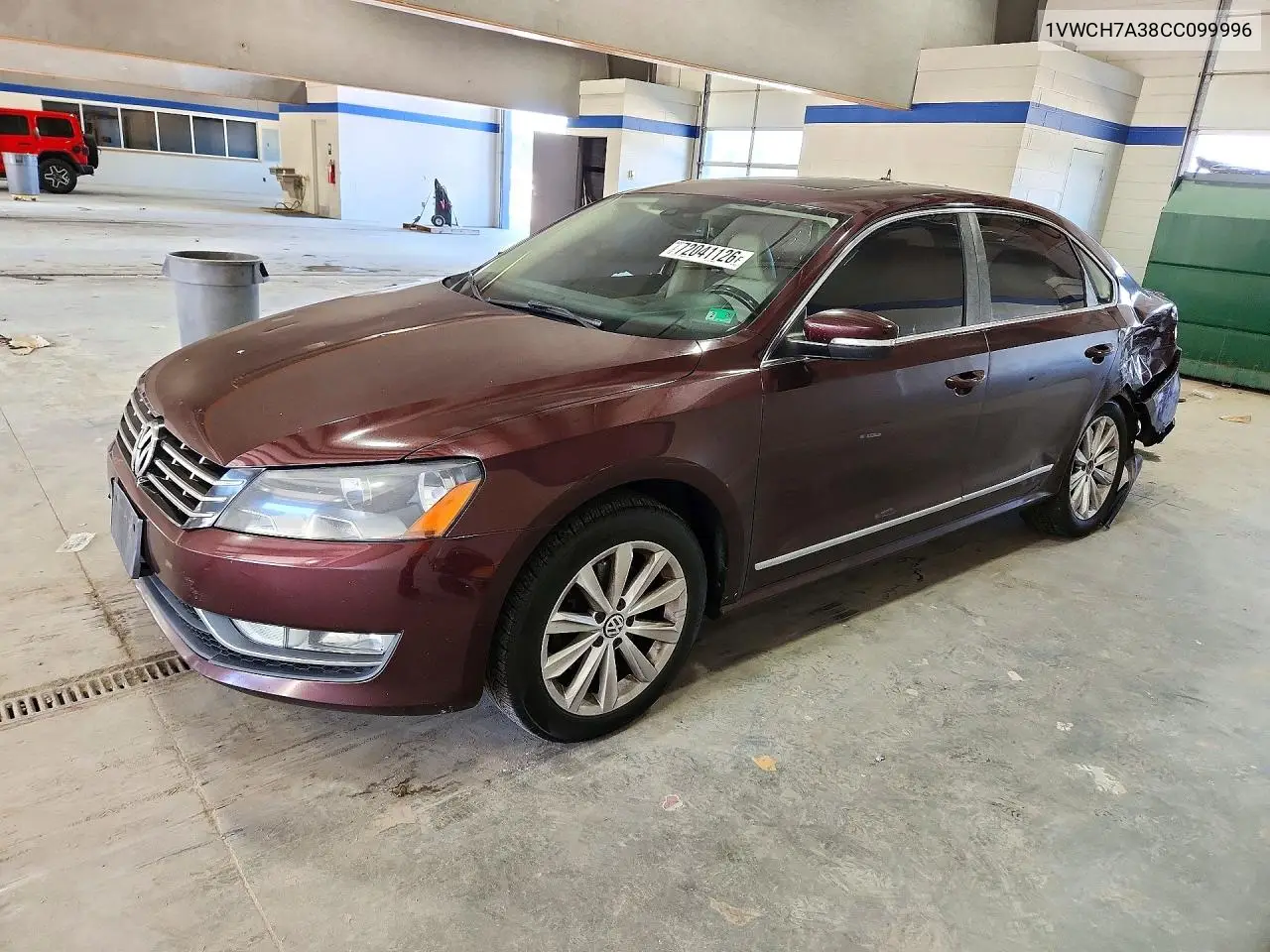 2012 Volkswagen Passat Sel VIN 1VWCH7A38CC099996 фото 1