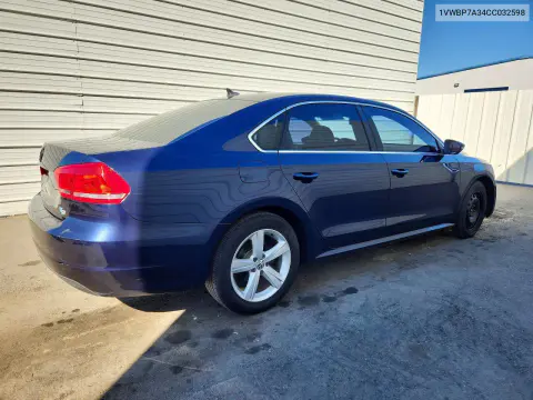 2012 Volkswagen Passat Se VIN 1VWBP7A34CC032598 фото 3
