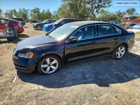 1VWBP7A39CC102502 — 2012 Volkswagen Passat, Передняя часть, фото до ремонта