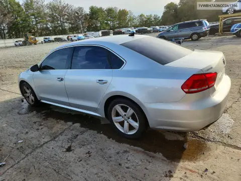 2012 Volkswagen Passat Se VIN 1VWBH7A36CC061386 фото 2