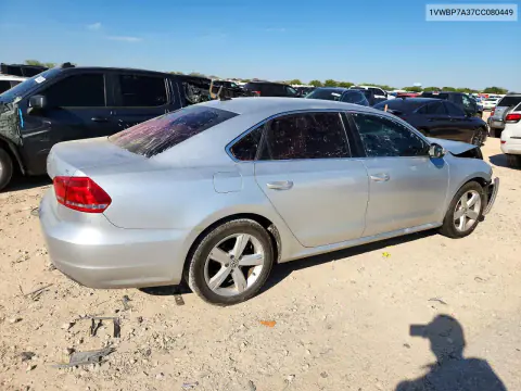 2012 Volkswagen Passat Se VIN 1VWBP7A37CC080449 фото 3