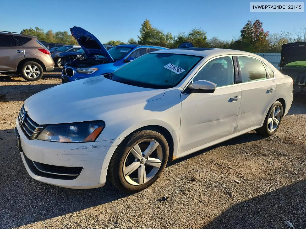 2013 Volkswagen Passat Se VIN 1VWBP7A34DC123145 фото 1