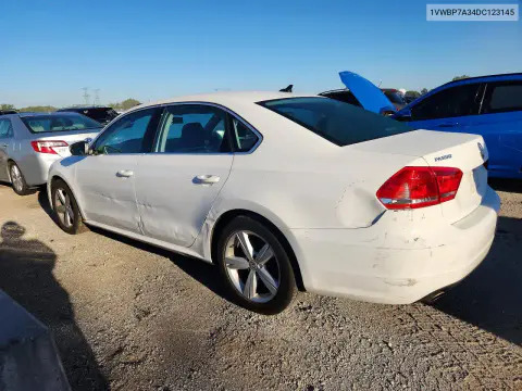 2013 Volkswagen Passat Se VIN 1VWBP7A34DC123145 фото 2
