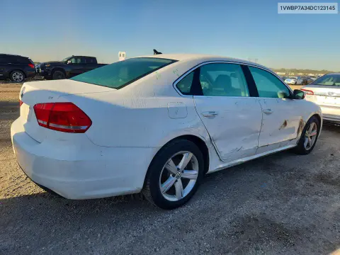 2013 Volkswagen Passat Se VIN 1VWBP7A34DC123145 фото 3