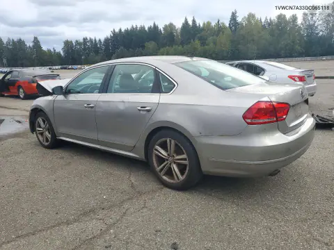2013 Volkswagen Passat Sel VIN 1VWCN7A33DC065118 фото 2
