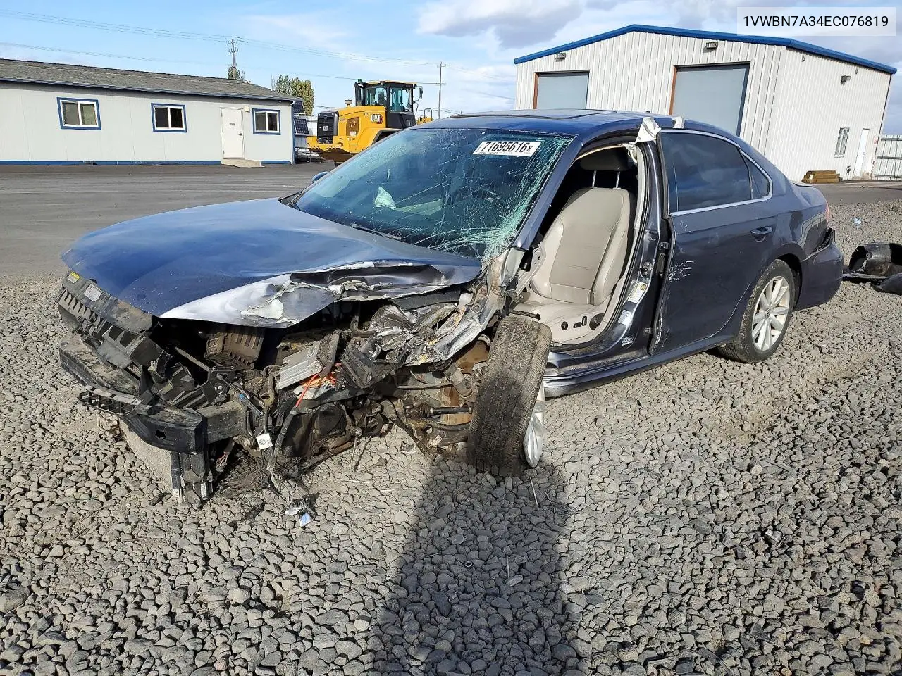 2014 Volkswagen Passat Se VIN 1VWBN7A34EC076819 фото 1