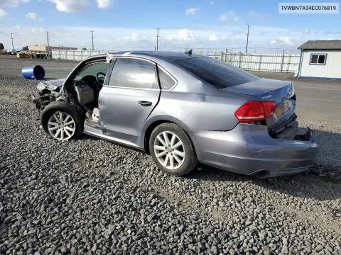 2014 Volkswagen Passat Se VIN 1VWBN7A34EC076819 фото 2