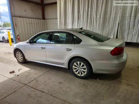 2014 Volkswagen Passat VIN 1VWAP7A36EC006311 фото 2