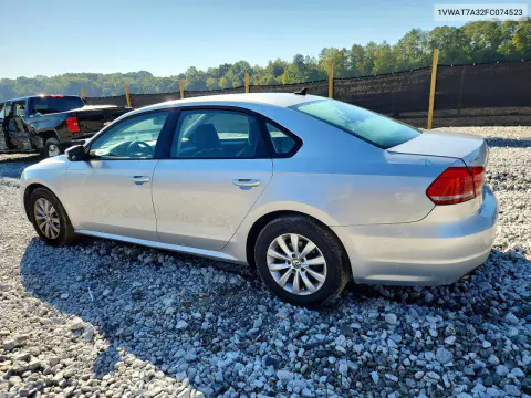 2015 Volkswagen Passat S VIN 1VWAT7A32FC074523 фото 2