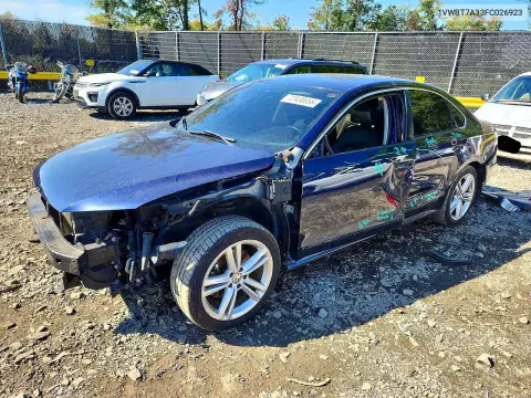1VWBT7A33FC026923 — 2015 Volkswagen Passat, Передняя часть, фото до ремонта
