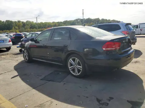 2015 Volkswagen Passat Se VIN 1VWBV7A35FC012483 фото 2
