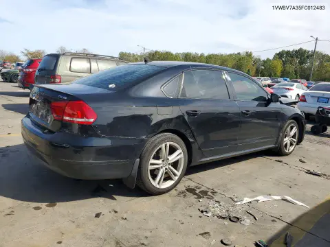 2015 Volkswagen Passat Se VIN 1VWBV7A35FC012483 фото 3