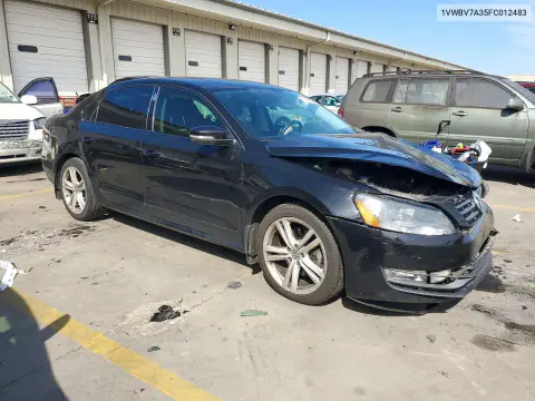 2015 Volkswagen Passat Se VIN 1VWBV7A35FC012483 фото 4