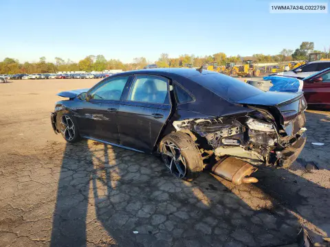2020 Volkswagen Passat R-Line VIN 1VWMA7A34LC022759 фото 2