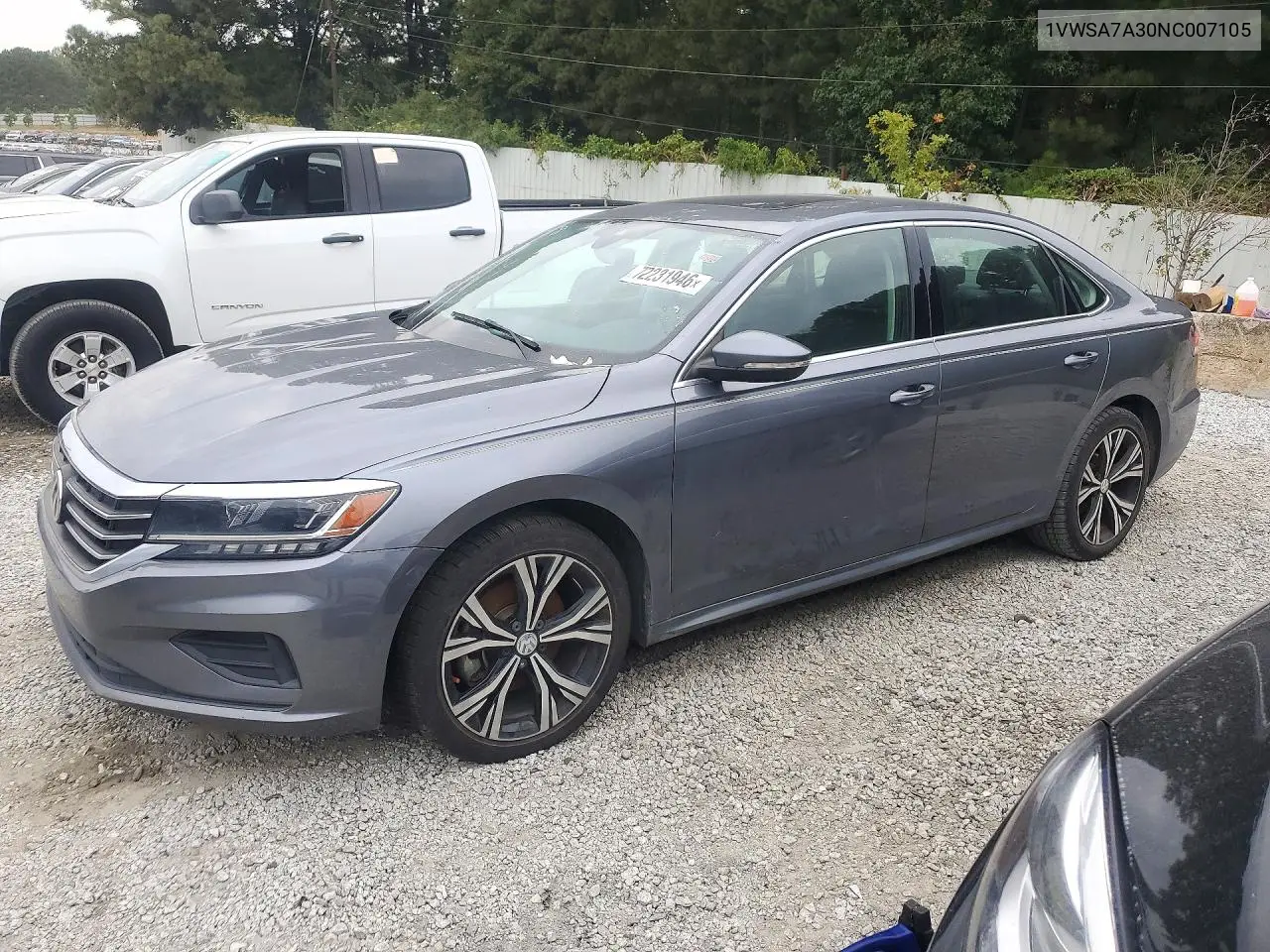 2022 Volkswagen Passat Se VIN 1VWSA7A30NC007105 фото 1