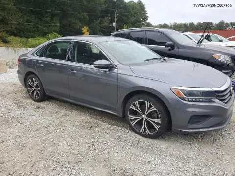 2022 Volkswagen Passat Se VIN 1VWSA7A30NC007105 фото 4