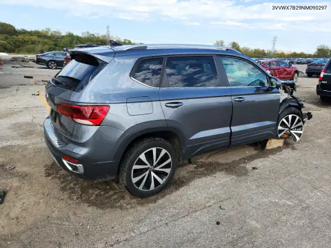 3VVWX7B29NM090297 — 2022 Volkswagen TAOS, фото 3 с аукциона Copart, Передняя часть