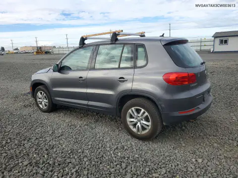 2012 Volkswagen Tiguan S VIN WVGAV7AX3CW003613 фото 2