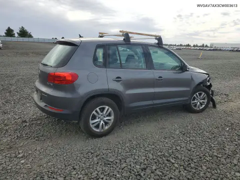 2012 Volkswagen Tiguan S VIN WVGAV7AX3CW003613 фото 3