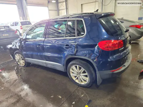 2014 Volkswagen Tiguan S VIN WVGBV3AX3EW532866 фото 2