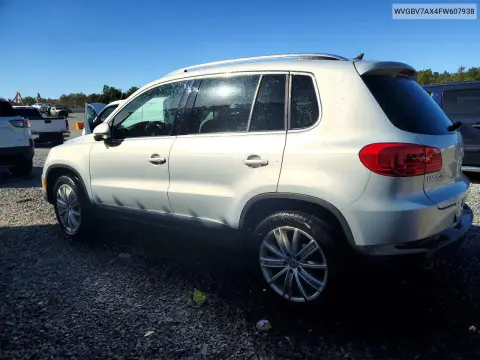 2015 Volkswagen Tiguan S VIN WVGBV7AX4FW607938 фото 2