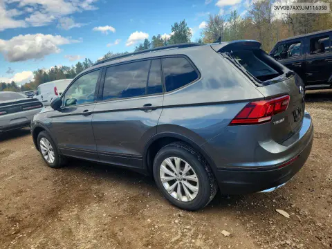2018 Volkswagen Tiguan S VIN 3VV0B7AX9JM116358 фото 2