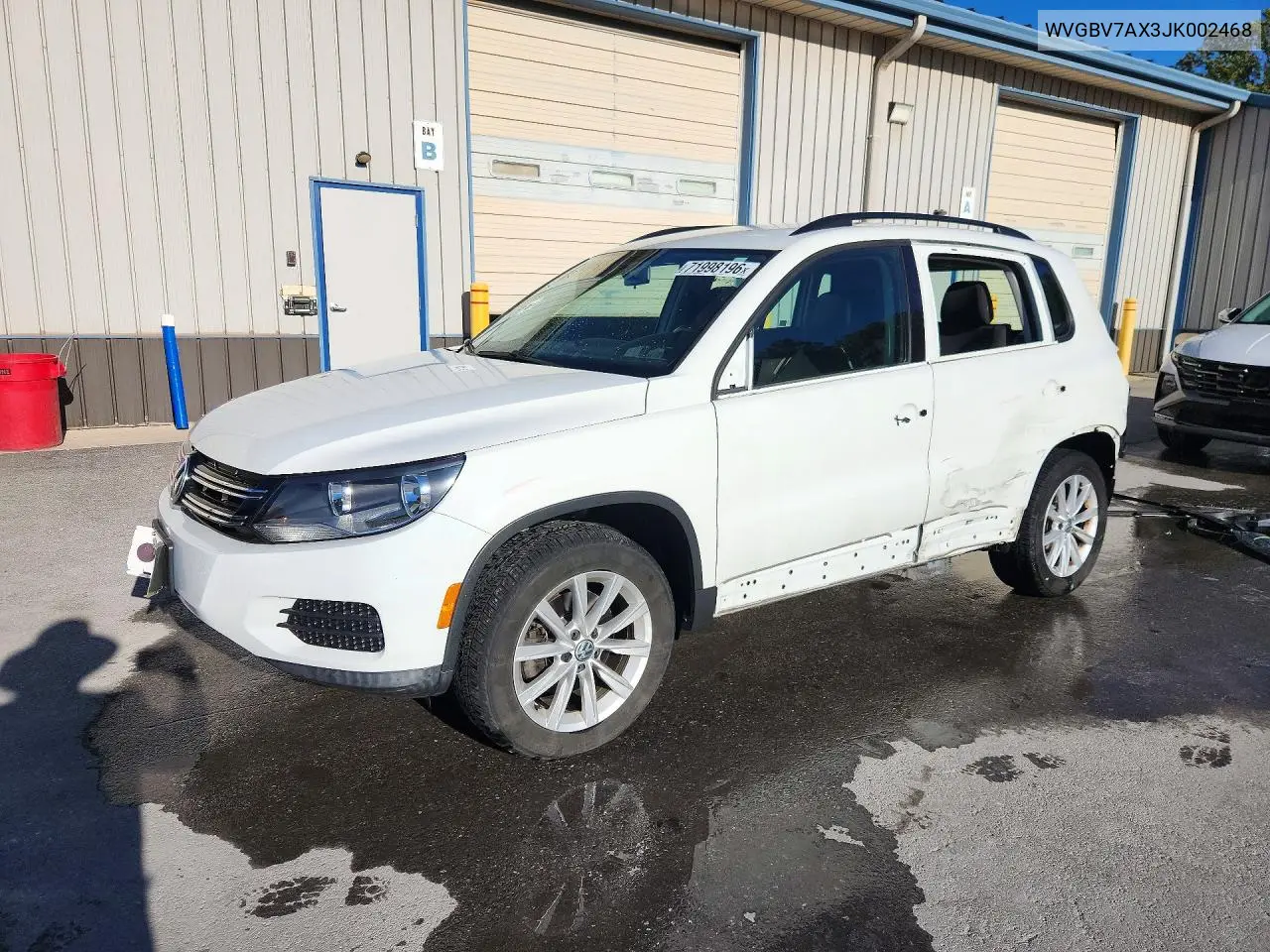 2018 Volkswagen Tiguan Limited VIN WVGBV7AX3JK002468 фото 1