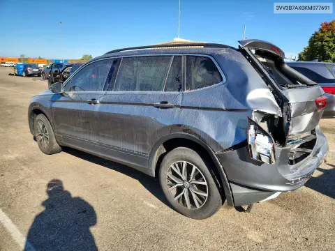2019 Volkswagen Tiguan Se VIN 3VV3B7AX0KM077691 фото 2