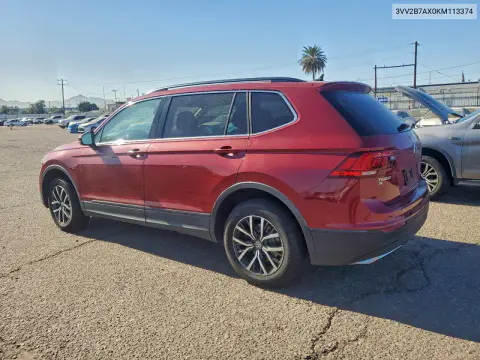 2019 Volkswagen Tiguan Se VIN 3VV2B7AX0KM113374 фото 2