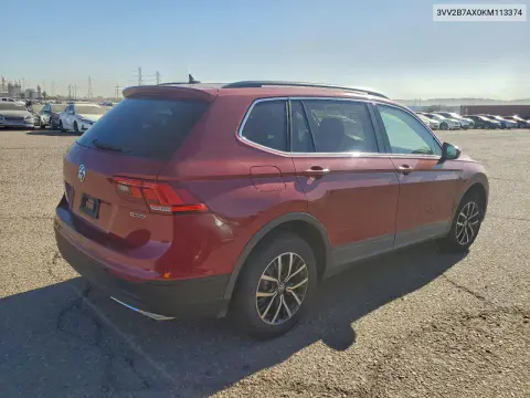 2019 Volkswagen Tiguan Se VIN 3VV2B7AX0KM113374 фото 3