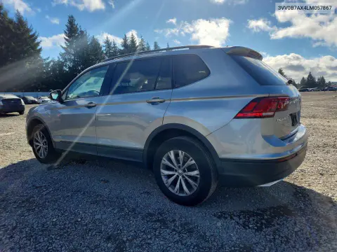 2020 Volkswagen Tiguan S VIN 3VV0B7AX4LM057867 фото 2