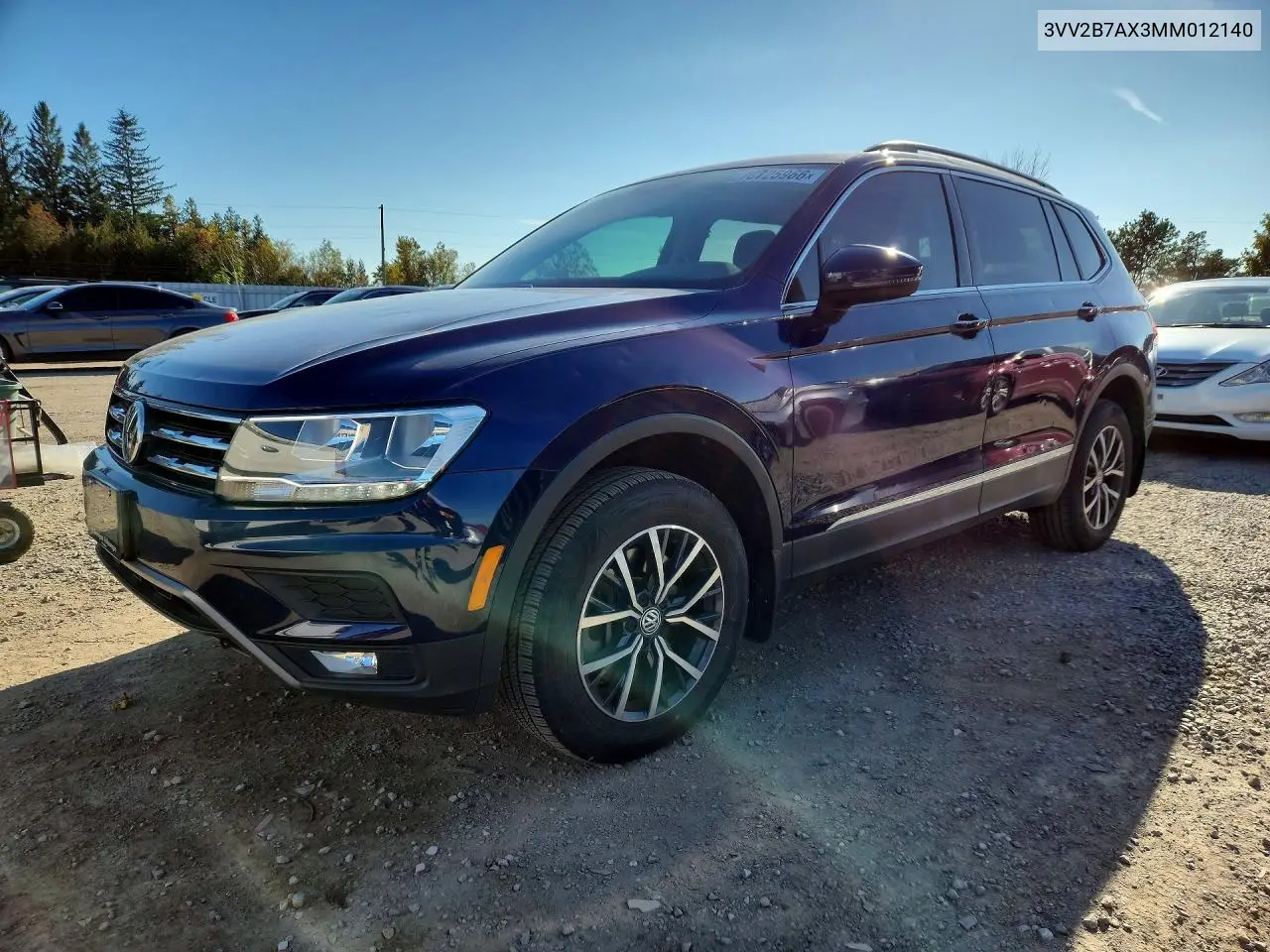 3VV2B7AX3MM012140 Volkswagen Tiguan 2021 — повреждение Град, фото до ремонта