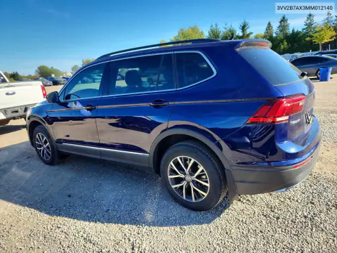 3VV2B7AX3MM012140 — 2021 Volkswagen Tiguan, фото 2 с аукциона Copart, Град