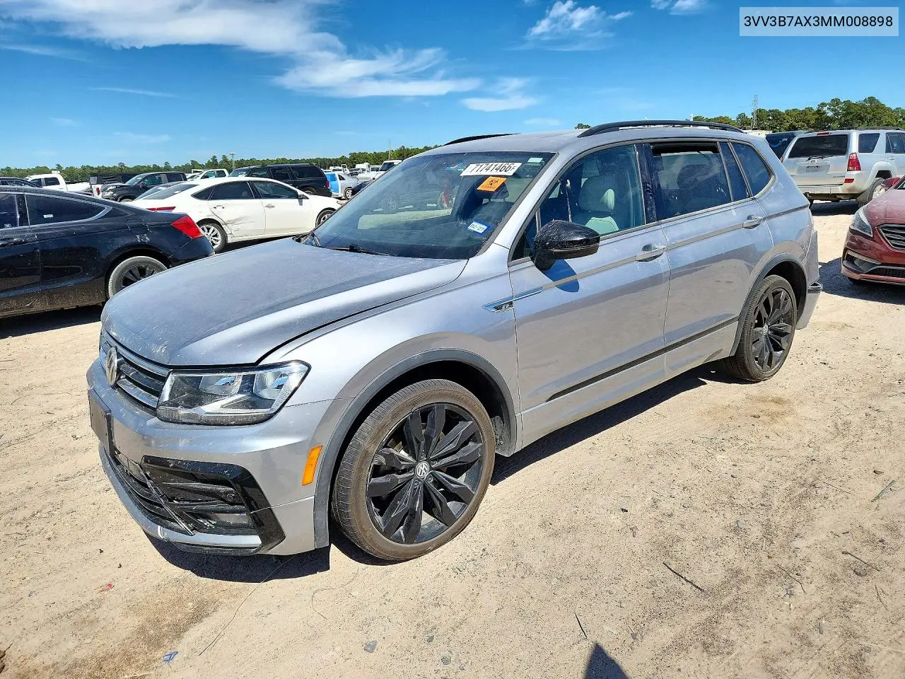 2021 Volkswagen Tiguan Se VIN 3VV3B7AX3MM008898 фото 1