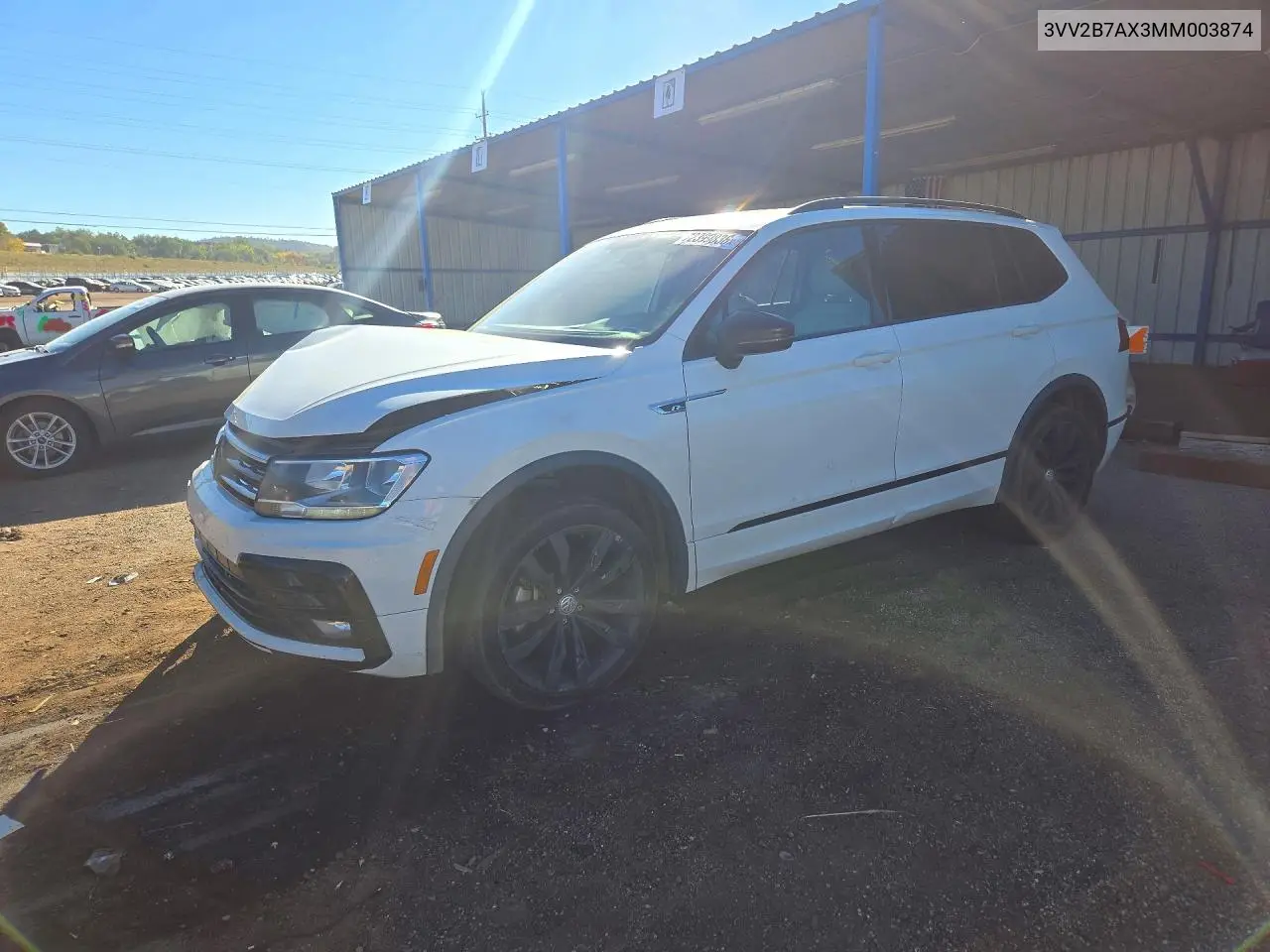 2021 Volkswagen Tiguan Se VIN 3VV2B7AX3MM003874 фото 1