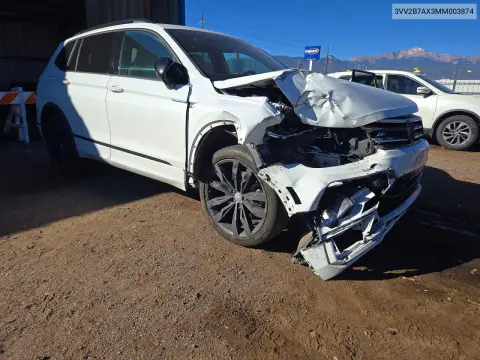 2021 Volkswagen Tiguan Se VIN 3VV2B7AX3MM003874 фото 4