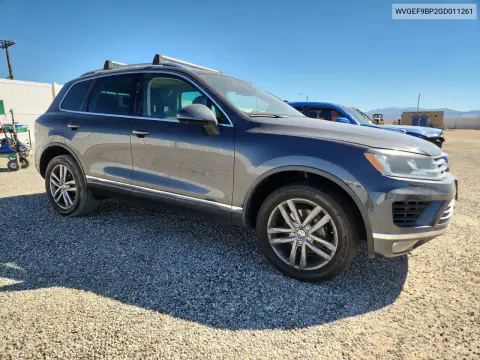 2016 Volkswagen Touareg Sport VIN WVGEF9BP2GD011261 фото 4