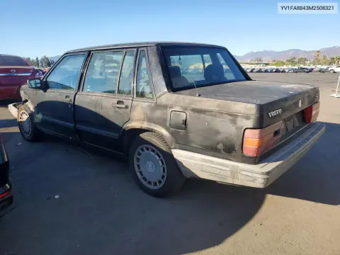 1991 Volvo 740 VIN YV1FA8843M2508321 фото 2