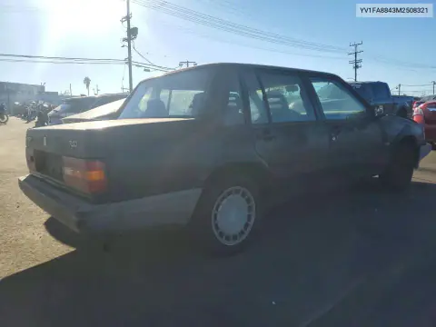 1991 Volvo 740 VIN YV1FA8843M2508321 фото 3