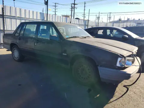 1991 Volvo 740 VIN YV1FA8843M2508321 фото 4