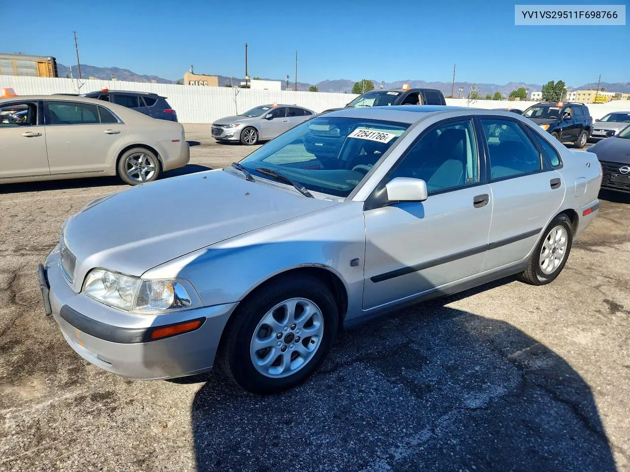 2001 Volvo S40 1.9T VIN YV1VS29511F698766 фото 1