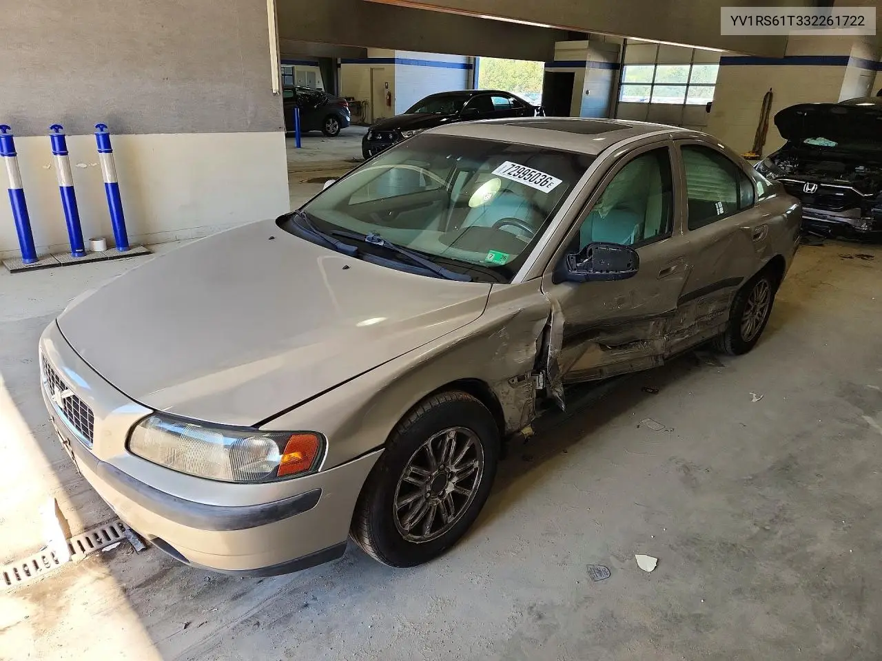 YV1RS61T332261722 Volvo S60 2003 — повреждение Сторона, фото до ремонта