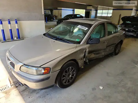 YV1RS61T332261722 — 2003 Volvo S60, Сторона, фото до ремонта