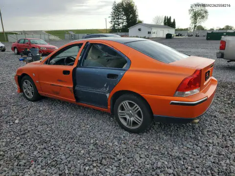 2006 Volvo S60 2.5T VIN YV1RS592262558216 фото 2