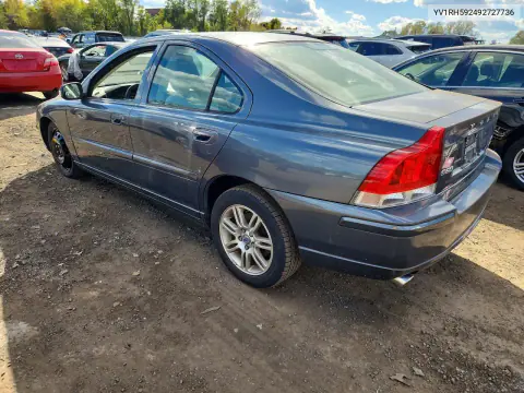 2009 Volvo S60 2.5T VIN YV1RH592492727736 фото 2