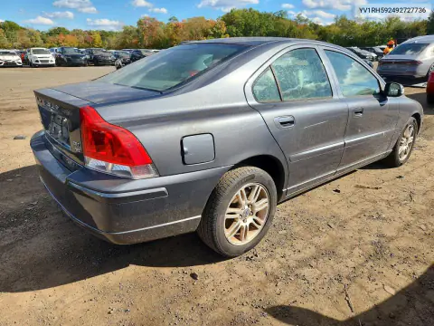 2009 Volvo S60 2.5T VIN YV1RH592492727736 фото 3