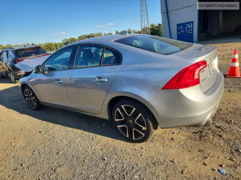 2017 Volvo S60 Dynamic VIN YV140MTL0H2440809 фото 2